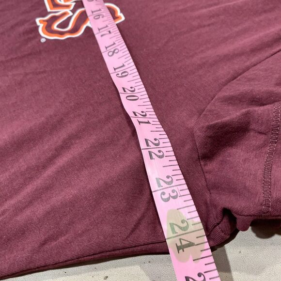 Virginia Tech Hokies Women’s V-Neck T-Shirt XXL Burgundy Game Day Burgundy NWT - Picture 4 of 7